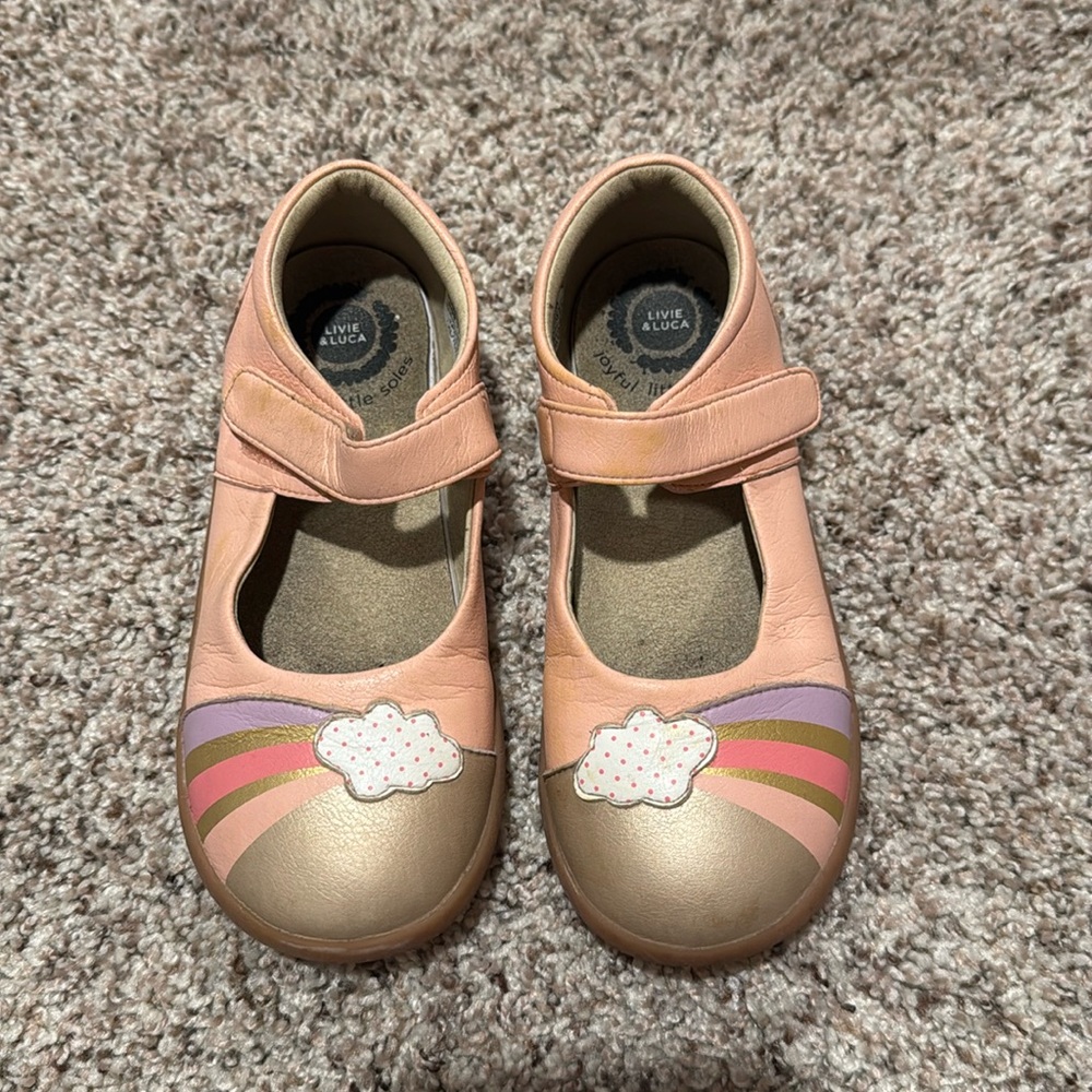 Livie & Luca Sz 13 Girls Pink Rainbow Shoes 🌈